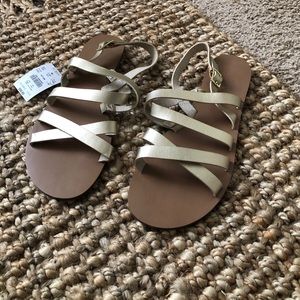 J Crew - STRAPPY CROSS-STRAP SLIDE SANDALS